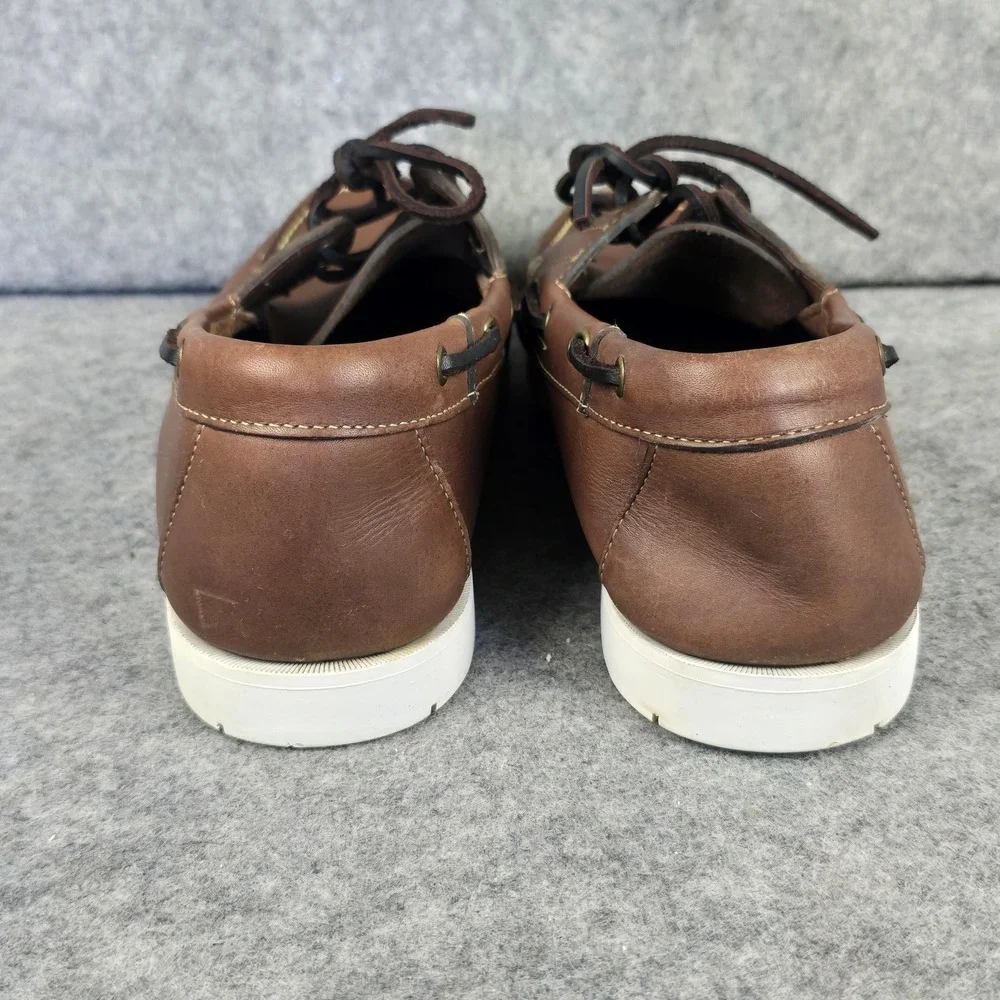 GH Bass Seafarer Mens Brown Leather Boat Shoes Size 10.5 M Loafers T251